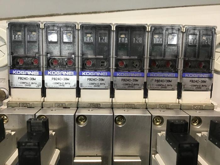 Used KOGANEI Manifold w/ Valves PBM6P-9W #120984