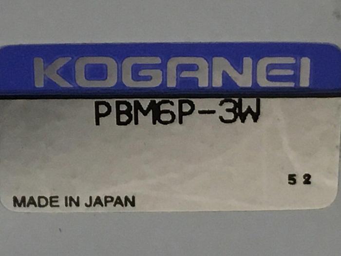 Used KOGANEI Block w/ Valves PBM6P-3W #120967