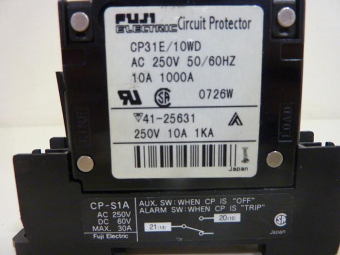 Used FUJI ELECTRIC Circuit Protector CP31E/10WD #46662