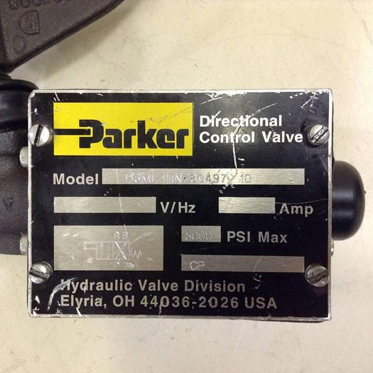 Used PARKER Directional Control Valve D3ML4HN/80497 10 #80172