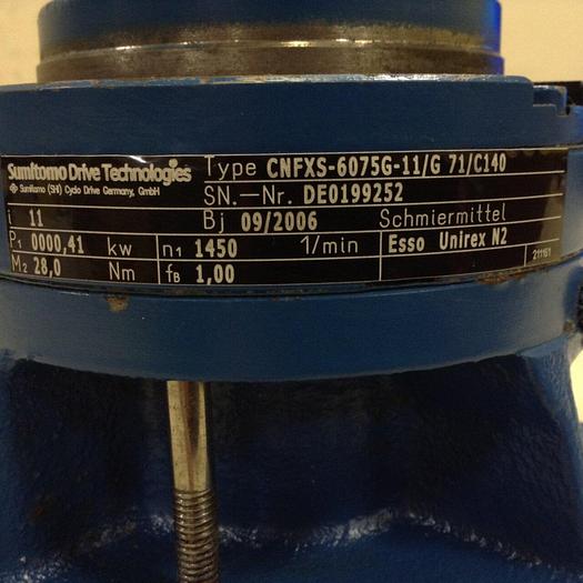 Used SUMITOMO Planetary Gearbox CNFXS-6075G-11/G 71/C140 #88074