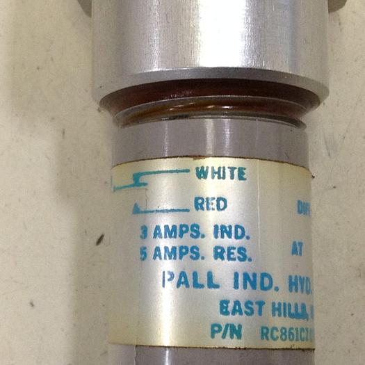 Used PALL INDUSTRIAL Differential Pressure Switch RC861C2090ZYT #80991