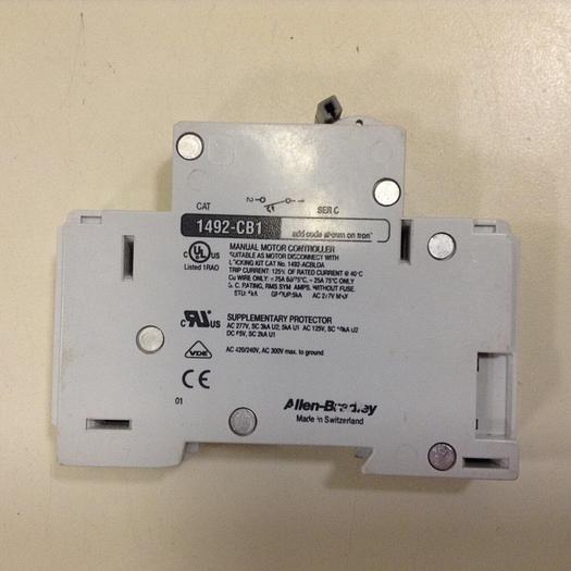 Used ALLEN BRADLEY 5 Amp Circuit Breaker 1492-CB1/G050 SER C #75147