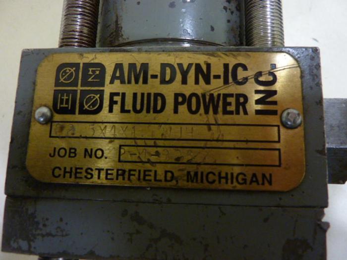 Used AM-DYN-IC FLUID POWER INC. Hydraulic Cylinder 25X4X1 WJ4 #58772