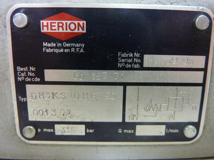 Used HERION Valve 60 157 71 #47245