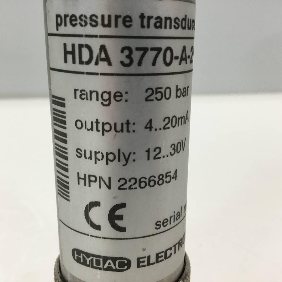 Used HYDAC Pressure Transducer HDA 3770-A-250-188 Used