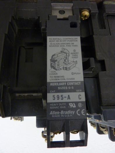 Used ALLEN BRADLEY Starter Size 1 509-BOD SER B W35 #51874