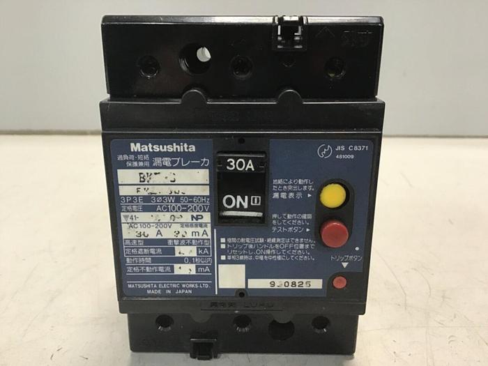 Used MATSUSHITA 30 Amp Breaker BKE-30 #129404