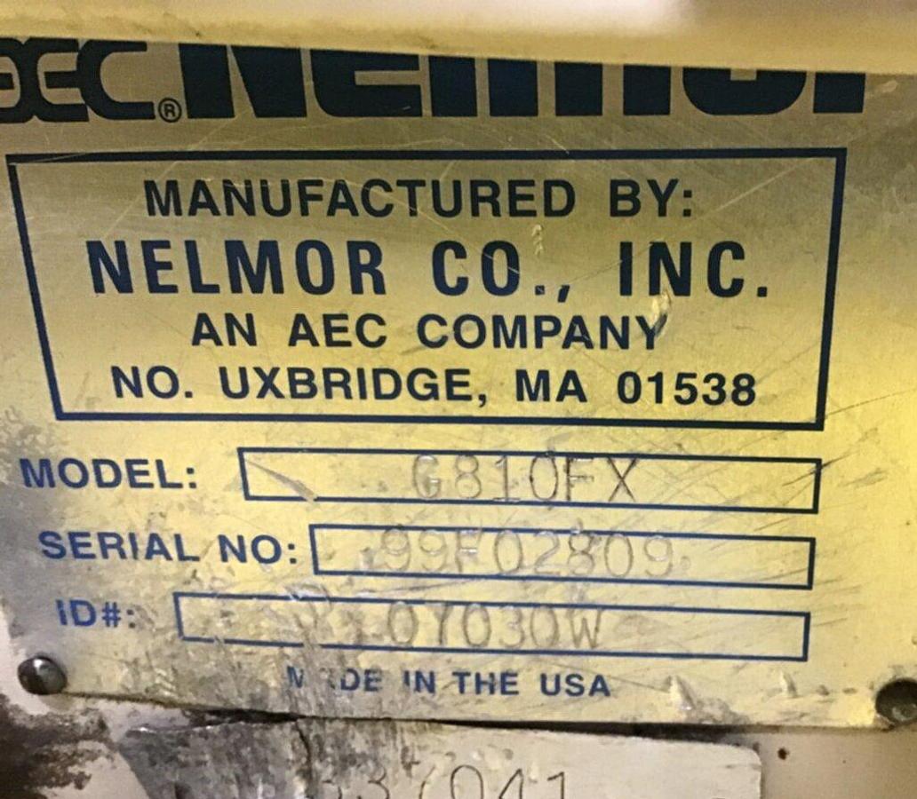 Used NELMOR 5 HP Grinder Granulator, G810FX, Used