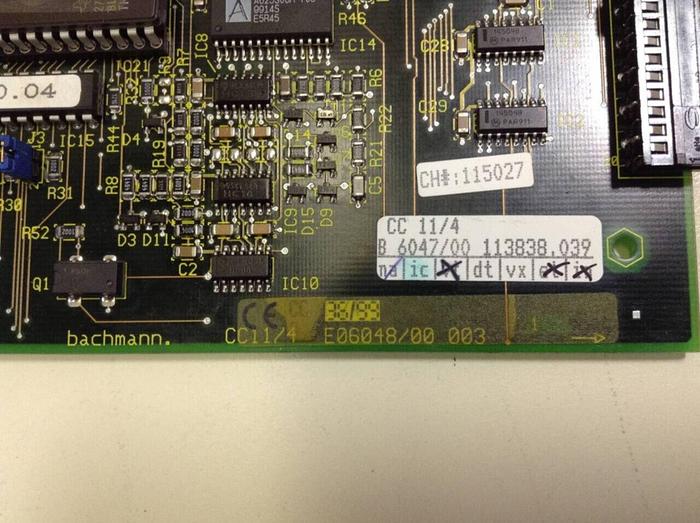 Used BACHMANN Circuit Board CC11/4 E06048/00 002 Used