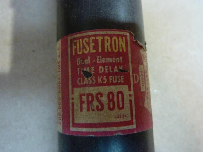Used FUSETRON 80 Amp Fuse FRS-80 #38536