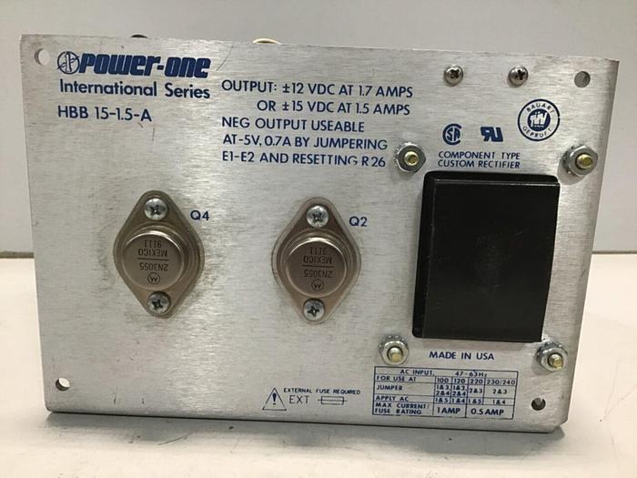 Used POWER-ONE Power Supply HBB15-1.5-A #115807