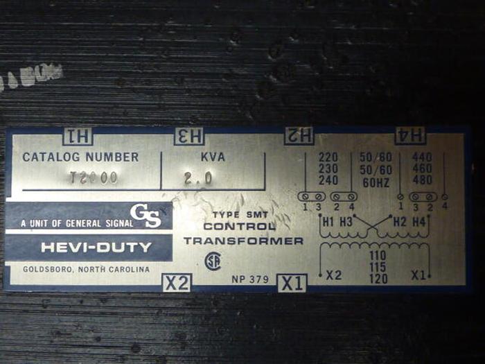Used GENERAL SIGNAL 2 kVA Transformer 12000 #30616