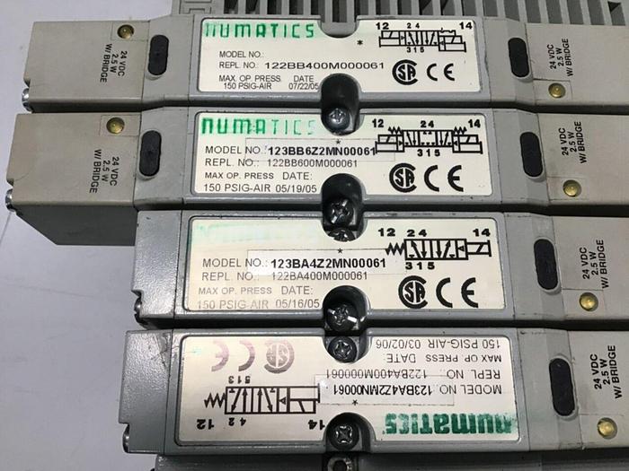 Used NUMATICS Flexiblok Manifold & Valves 123BA4Z2MN00061 #113719