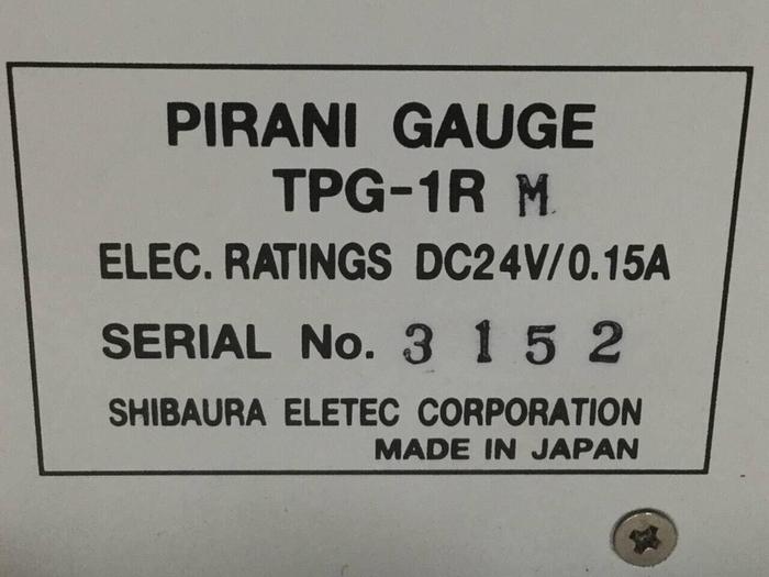 Used SHIBAURA Pirani Gauge TPG-1R #99870