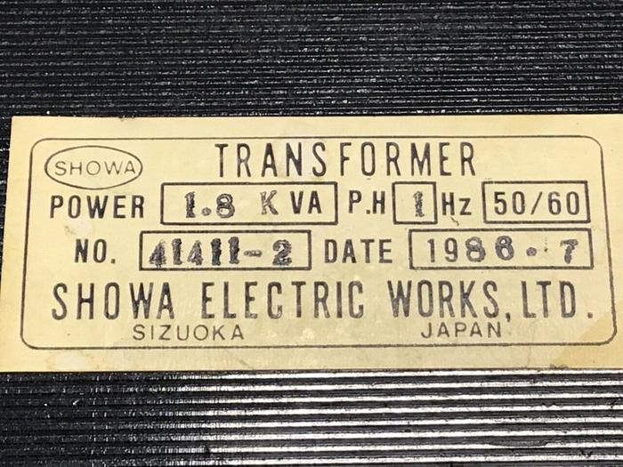 Used SHOWA 1.8 kVA Transformer 41411-2 #135229
