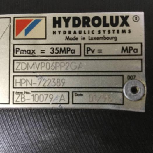 Used HYDROLUX Valve HPN722389-HU #91075