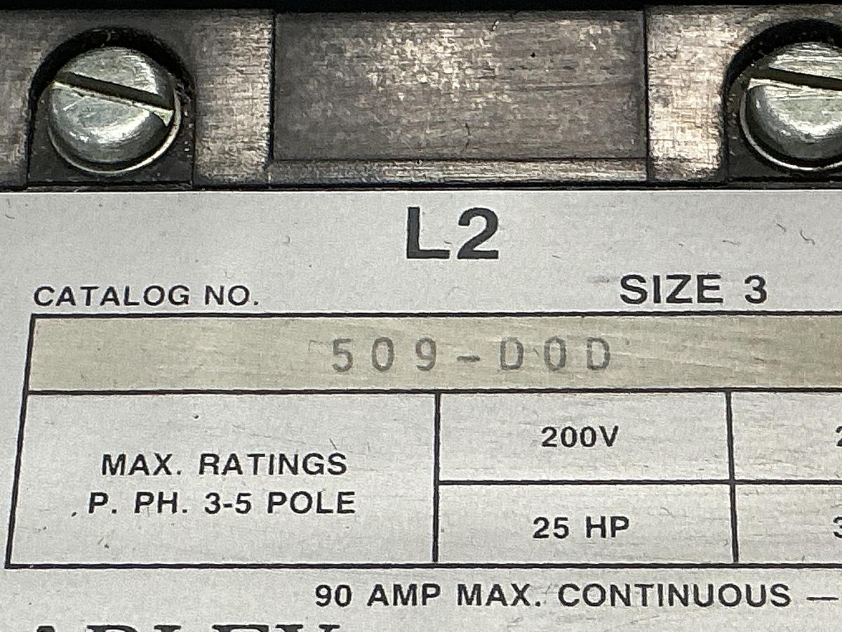 Used ALLEN BRADLEY 509-D0D