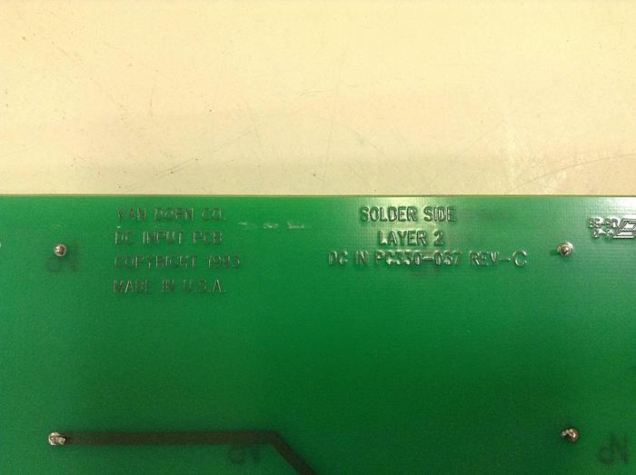 Used VAN DORN DC Input Board 330037 PC330-037 Used