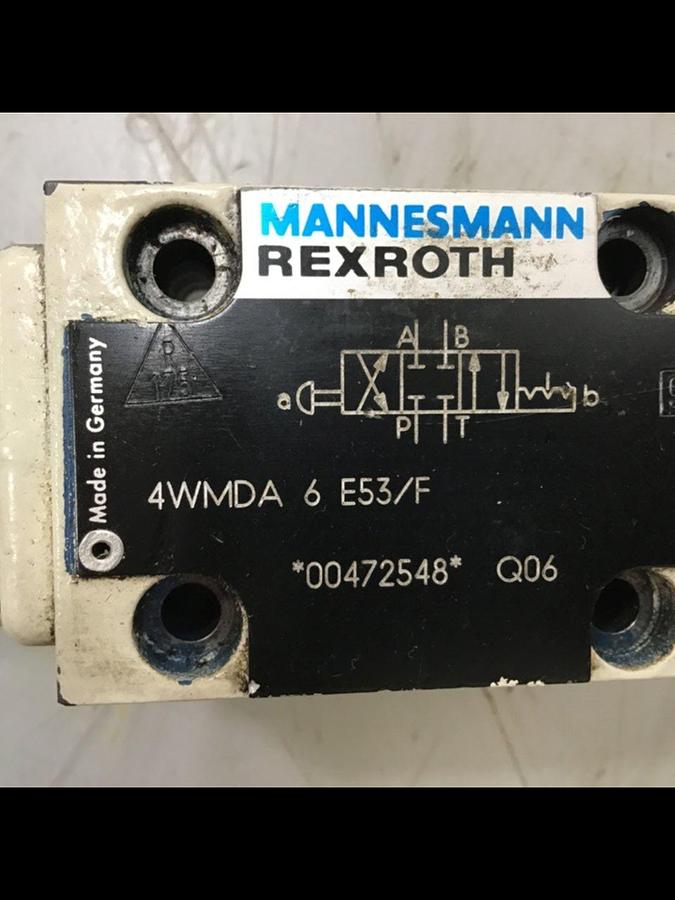 Used MANNESMANN REXROTH Directional Spool Valve 4WMDA6E53F Used