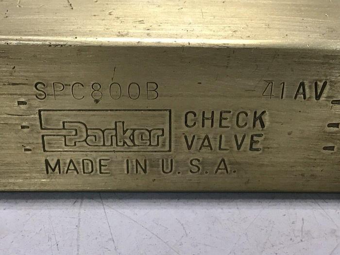 Used PARKER Check Valve SPC800B #112726