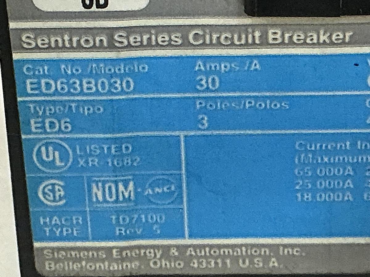 Used SIEMENS ED63B030