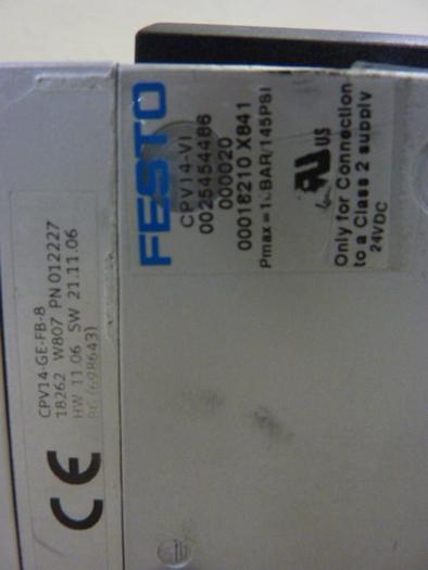 Used FESTO Valve Terminal CPV14 CPV14-VI #61197