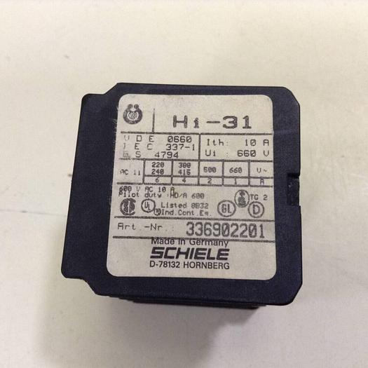 Used SCHIELE Contactor HI-31 #82055