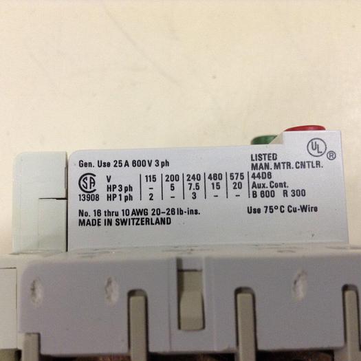 Used ALLEN BRADLEY Manual Motor Starter 140-MN-2500 SER C #87092