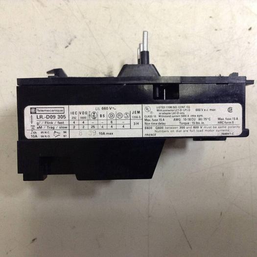 Used TELEMECANIQUE Overload Relay LR1D09305 #88128