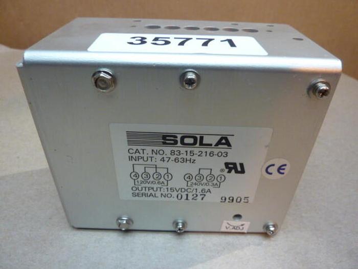 Used SOLA ELECTRIC Power Supply 83-15-216-03 #35771