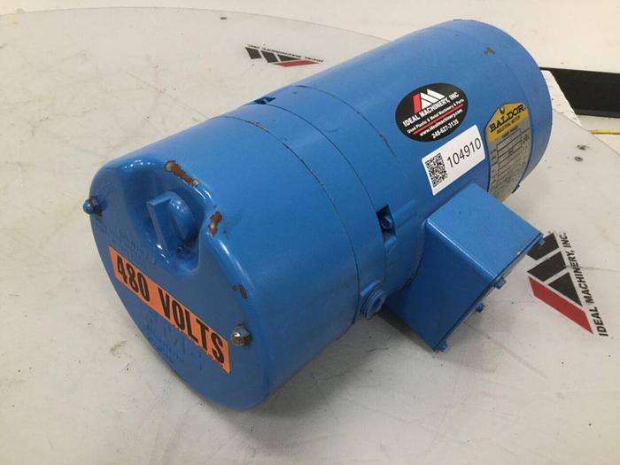 Used BALDOR .75 HP Motor VBM3112 Used