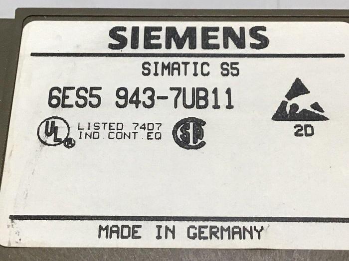 Used SIEMENS Simatic S5 6ES5 943-7UB11 #112137