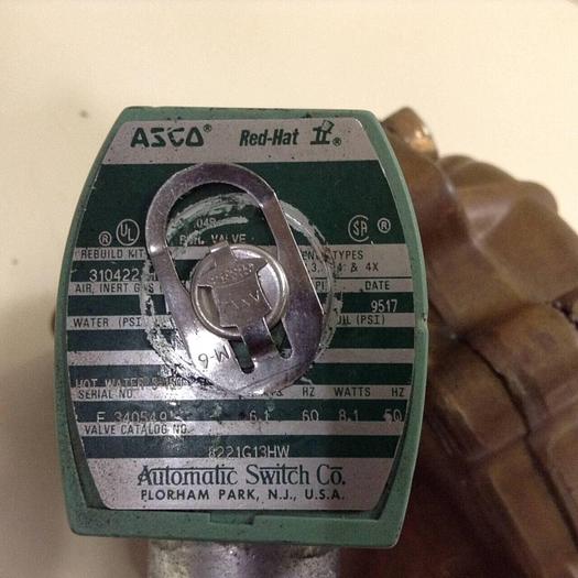 Used ASCO 2-Way Water Valve 8221G13HW #70119
