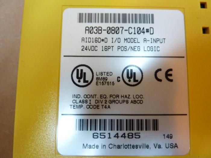 Used FANUC Input Module A03B-0807-C104/D USED