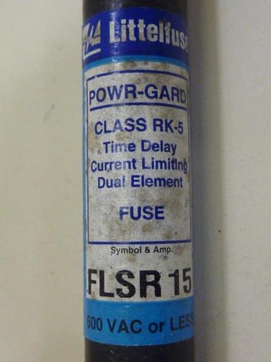 Used LITTELFUSE 15 Amp Fuse FLSR-15 #62215