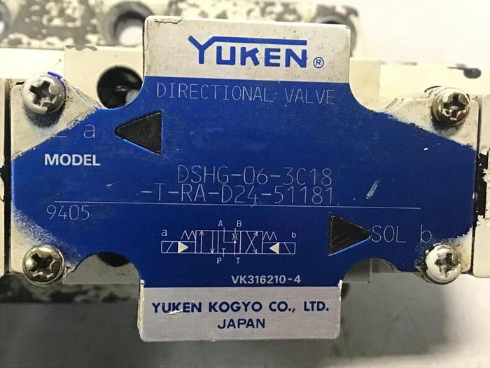 Used YUKEN Valve DSHG-06-3C18-T-RA-D24-51181 USED