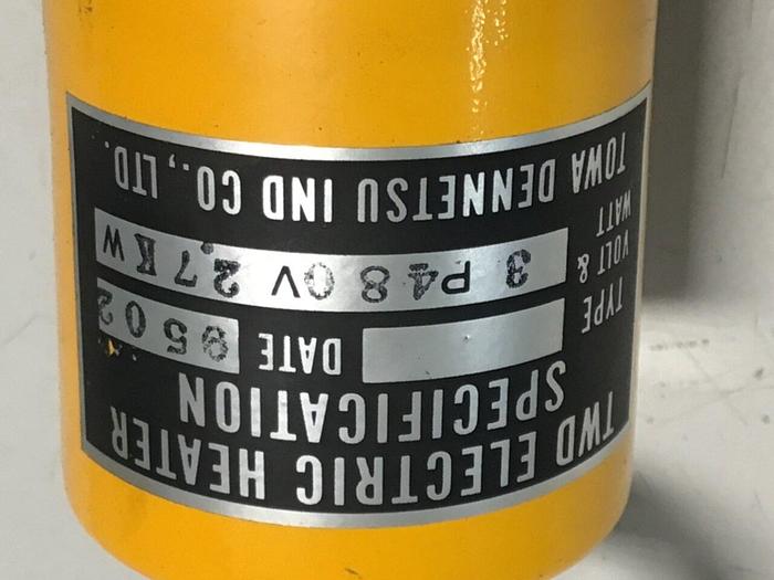 Used TOWA SEIDEN 2.7 kW Heater Element 3P480V2.7KW #126052