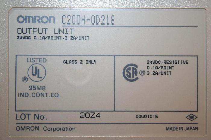 Used OMRON Output Module C200H-0D218 #20874