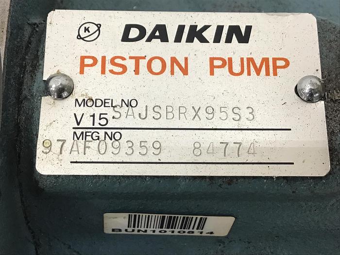 Used Daikin Piston Pump V15 SAJSBRX95S3 Used #131969