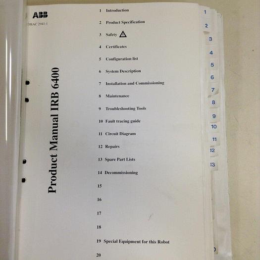 Used ABB Product Manual 3HAC 2941-1 #70935