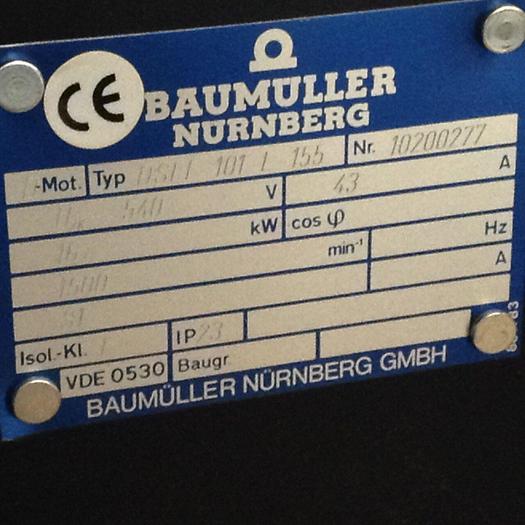Used BAUMULLER Injector Screw Motor OSFF 101 L 155 Used