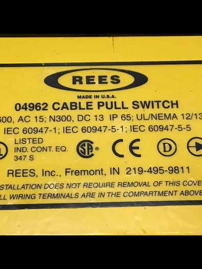 Used REES Cable Pull Switch 04962 Used #145386