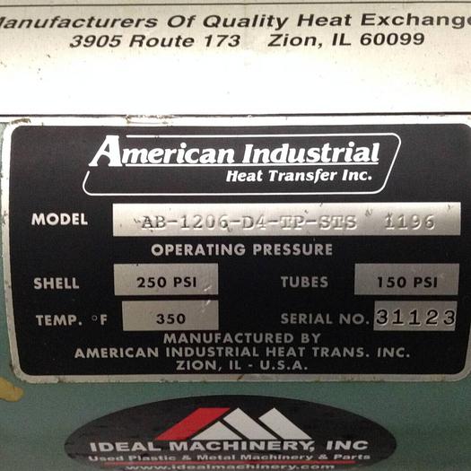 Used AMERICAN INDUSTRIAL Heat Exchanger AB-1206-D4-TP-STS 1196 Used