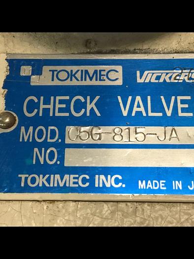 Used VICKERS Tokimec Check Valve C5G-815-JA Used