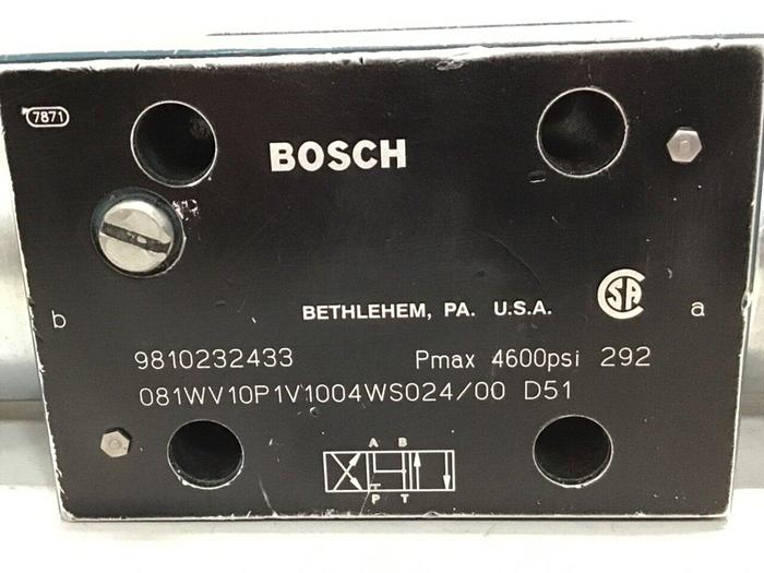 Used BOSCH 081WV10P1V1004WS024/00D51 Valve Used
