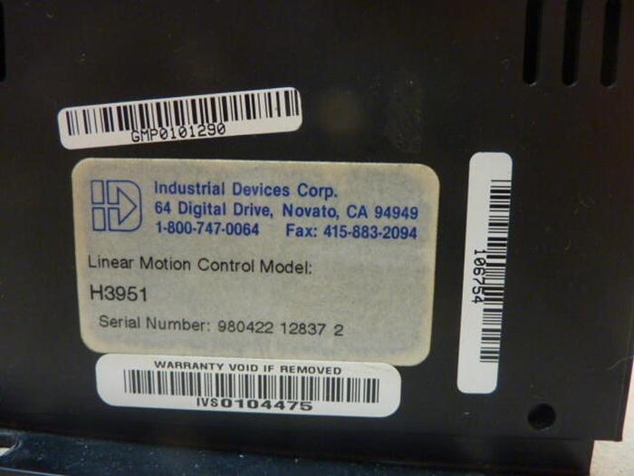 Used INDUSTRIAL DEVICES Linear Motion Control H3951 Used