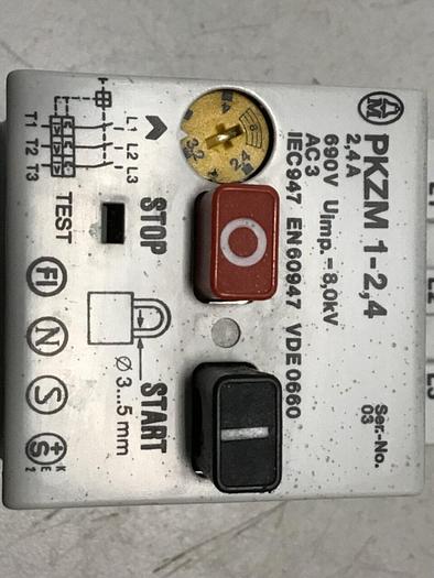 Used KLOCKNER MOELLER Starter Motor Protector PKZM1-2.4 #119703