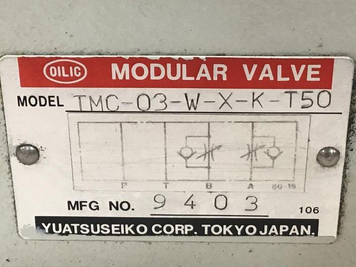 Used YUATSU SEIKO Modular Valve TMC-03-W-X-K-T50 #128579