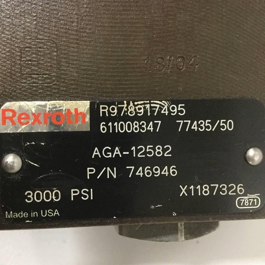Used REXROTH Hydraulic Valve Manifold Sandwich Plate R978917495 USED